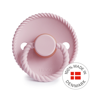 FRIGG Rope - Round Latex Pacifier - Baby Pink - Size 1